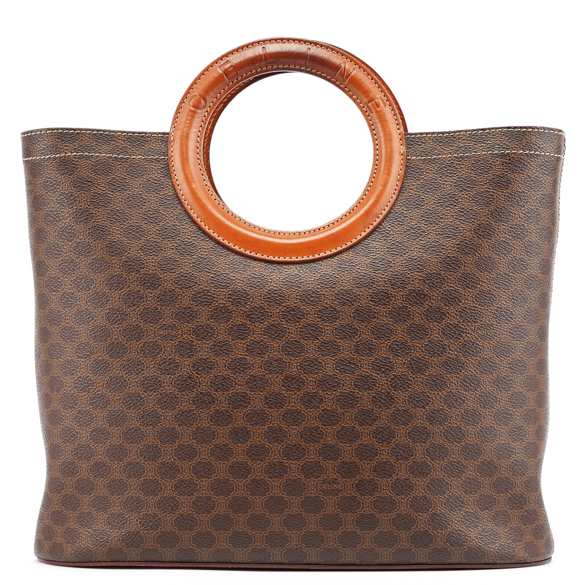 Brown Monogram Round Handle Bag