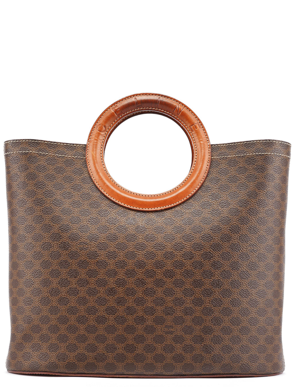 Brown Monogram Round Handle Bag