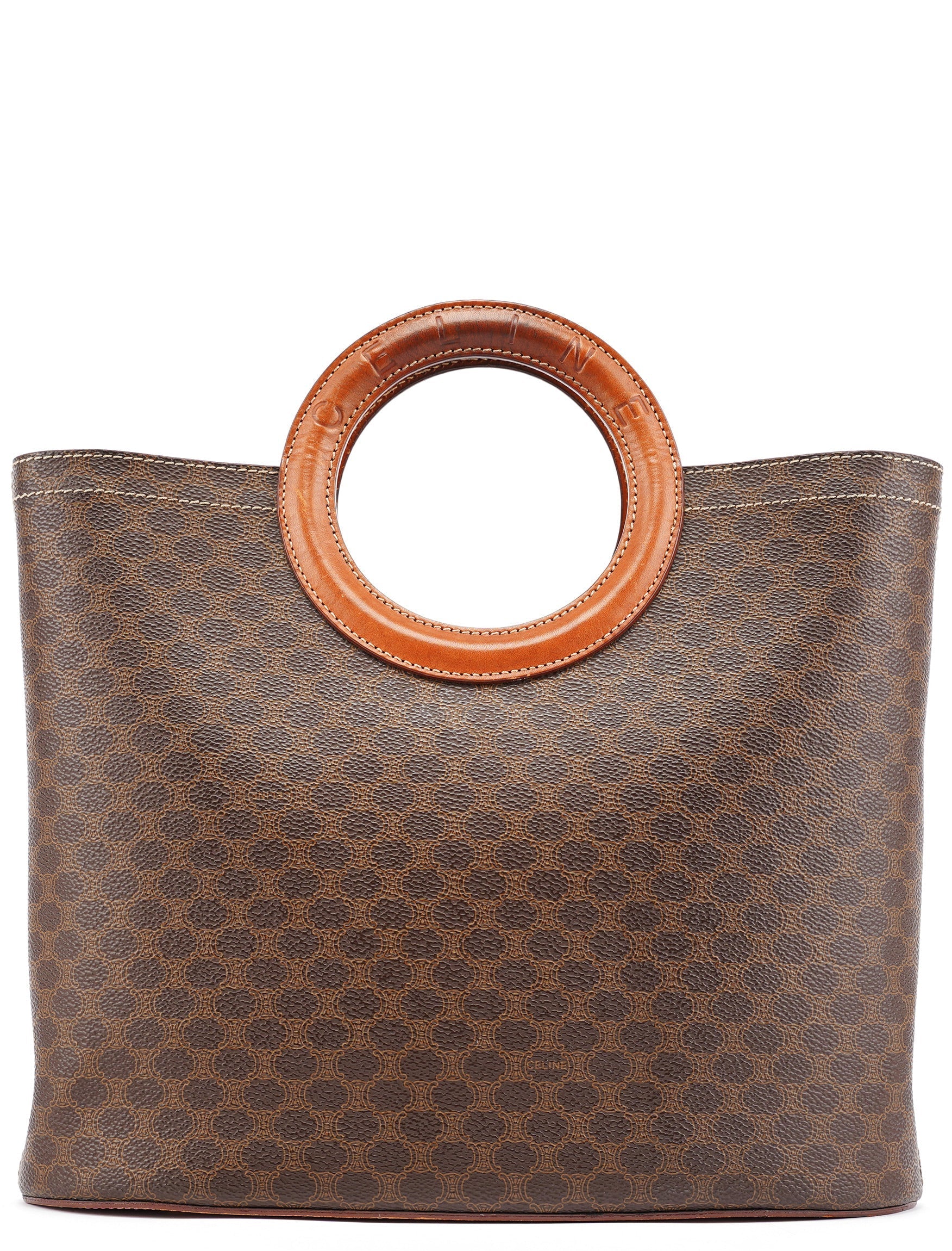 Brown Monogram Round Handle Bag