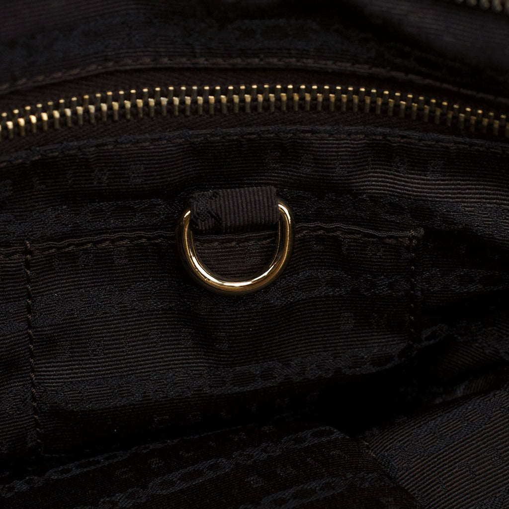 Brown Pebbled Leather Shoulder Bag