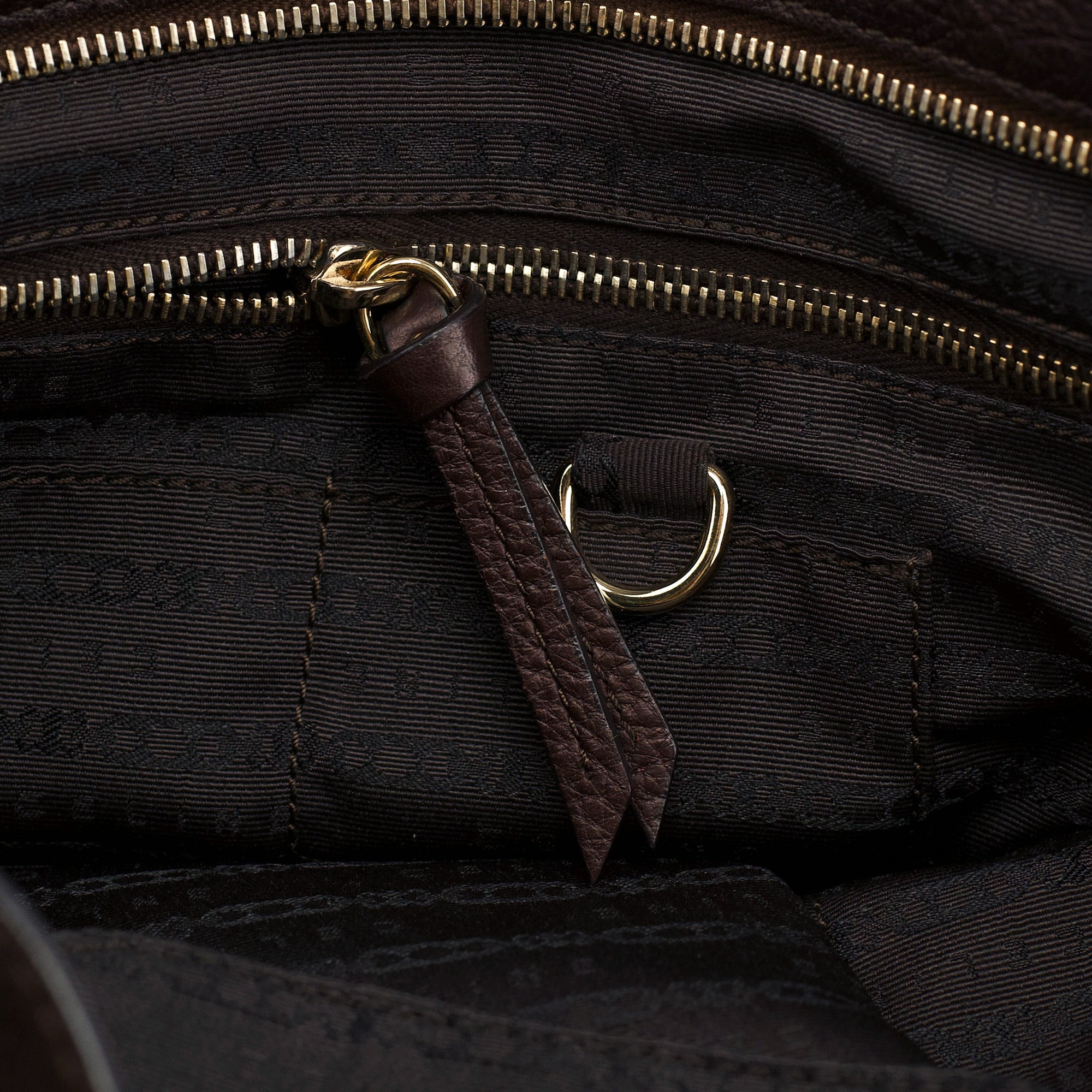 Brown Pebbled Leather Shoulder Bag
