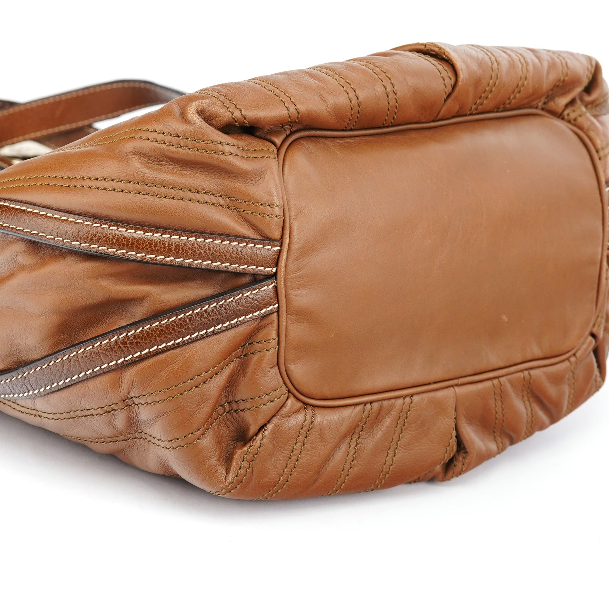 Brown Quilted Calfskin Bittersweet Bag