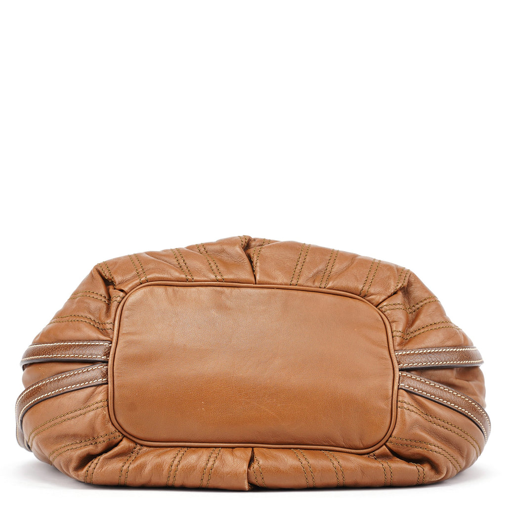 Brown Quilted Calfskin Bittersweet Bag
