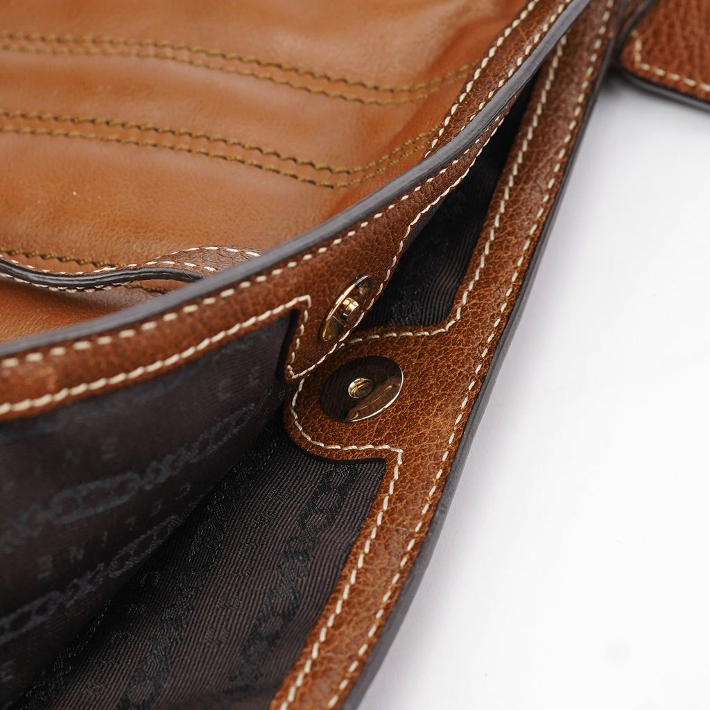 Brown Quilted Calfskin Bittersweet Bag