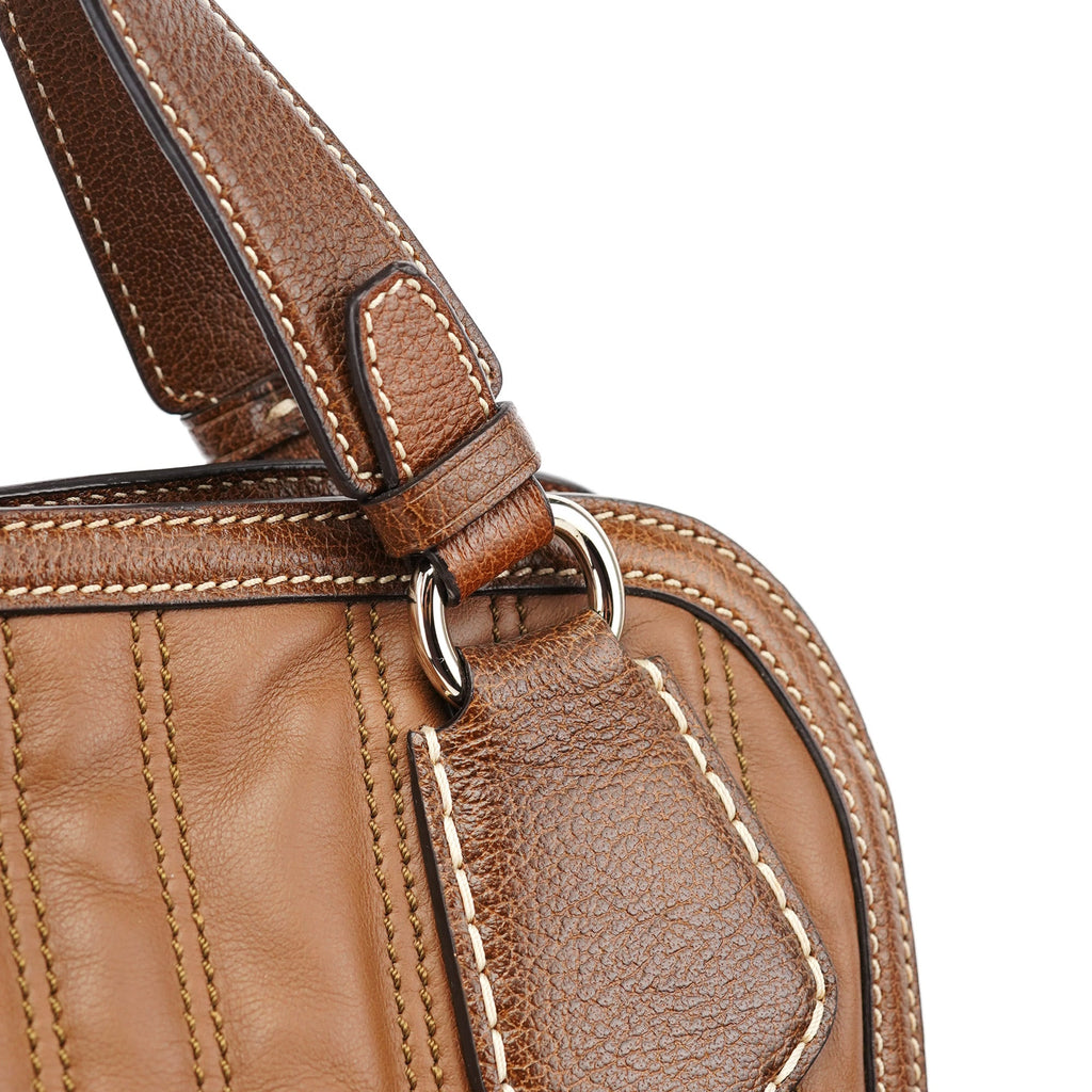 Brown Quilted Calfskin Bittersweet Bag