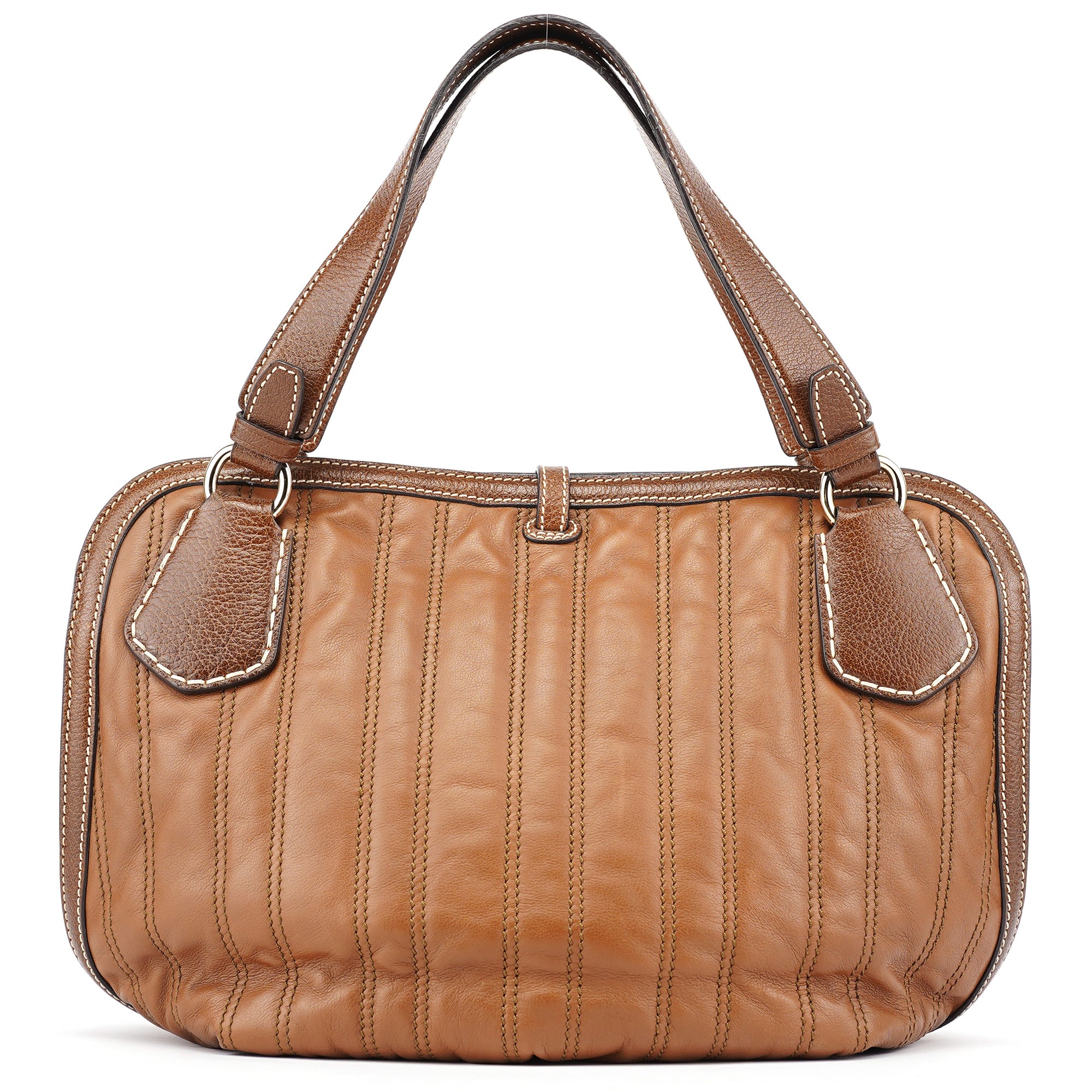 Brown Quilted Calfskin Bittersweet Bag