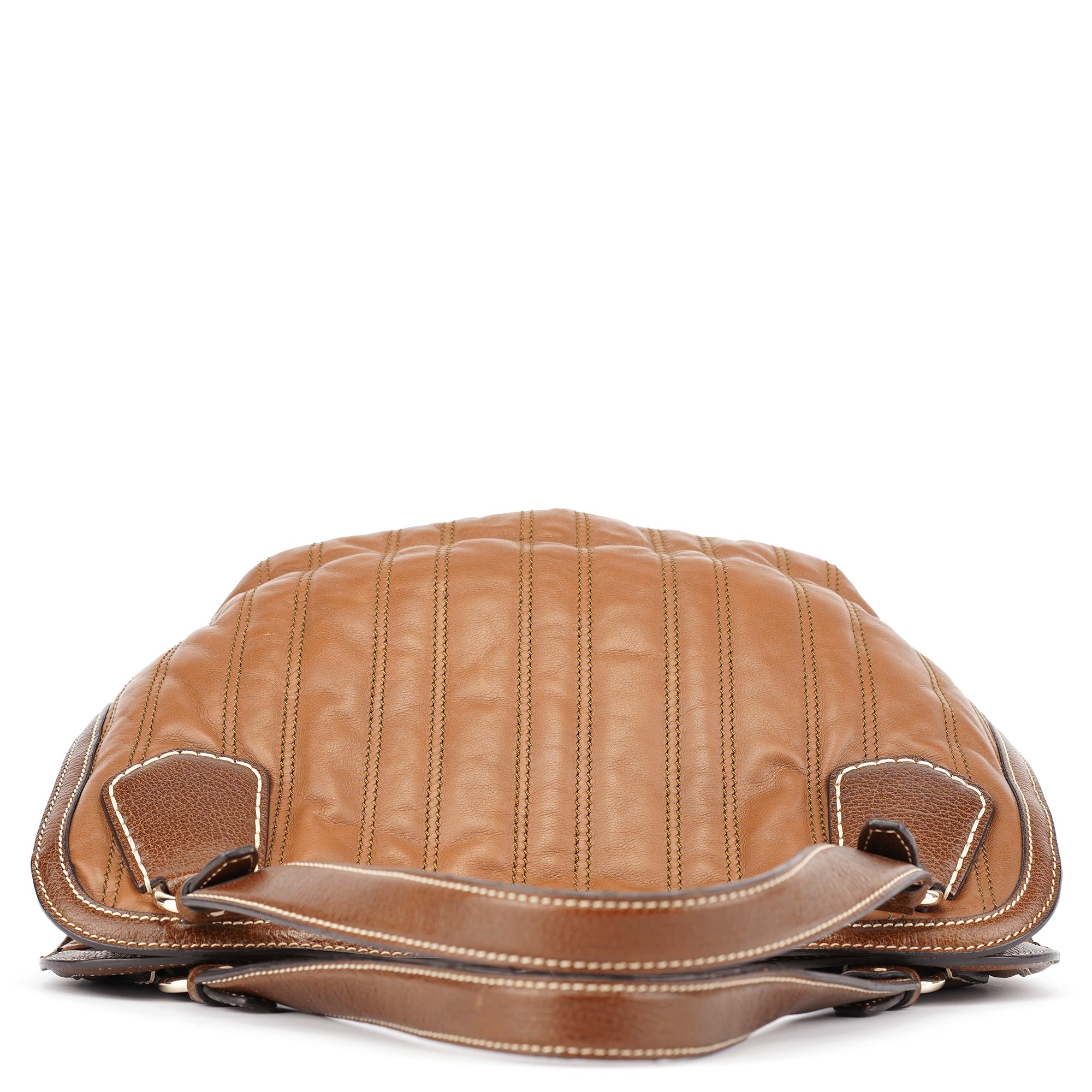 Brown Quilted Calfskin Bittersweet Bag