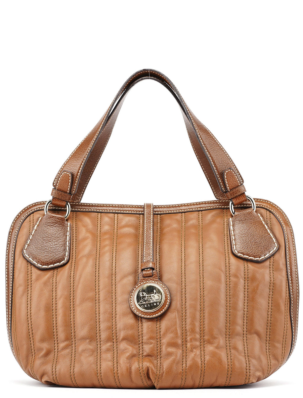 Brown Quilted Calfskin Bittersweet Bag