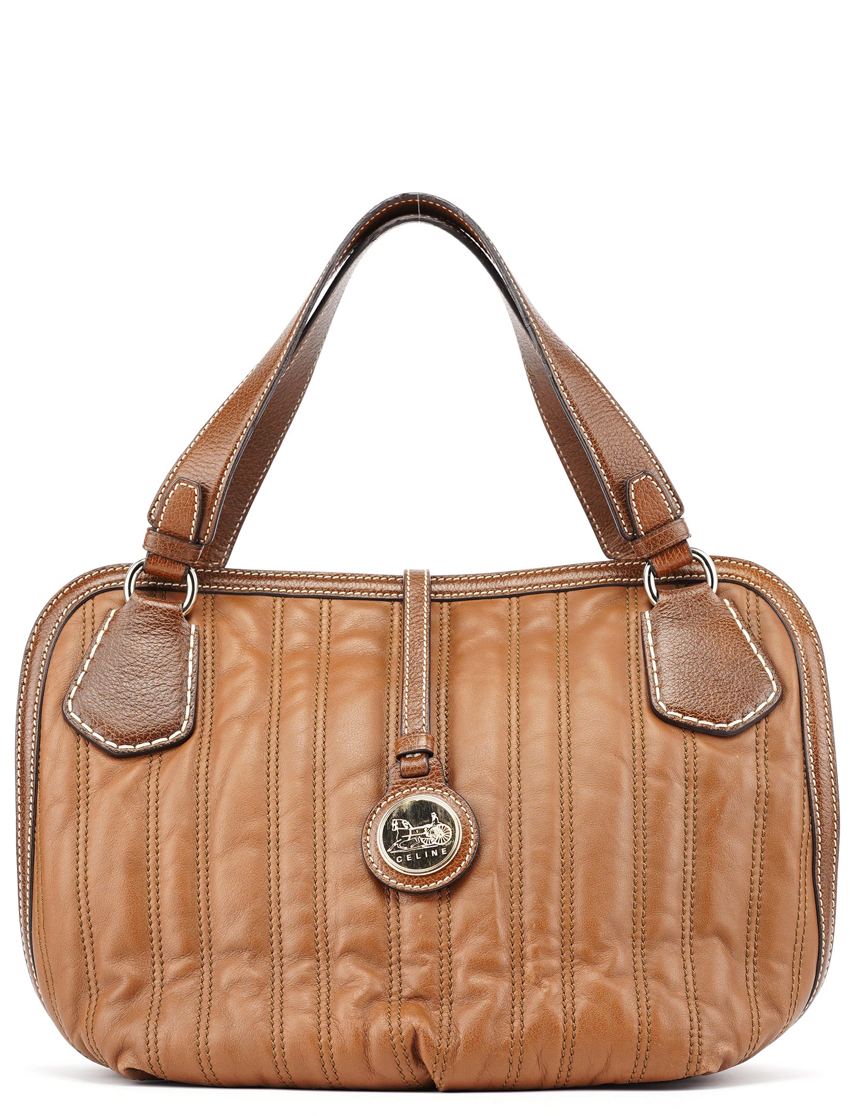 Brown Quilted Calfskin Bittersweet Bag