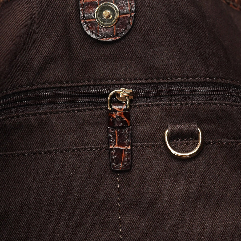 Brown Triomphe Bittersweet Shoulder Bag
