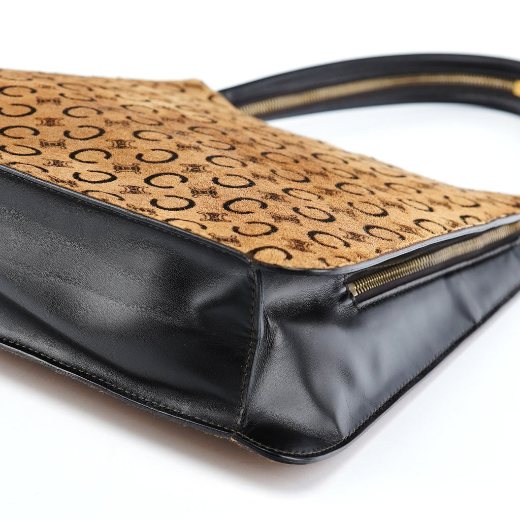 Camel Pony Hair Macadam Tote Bag
