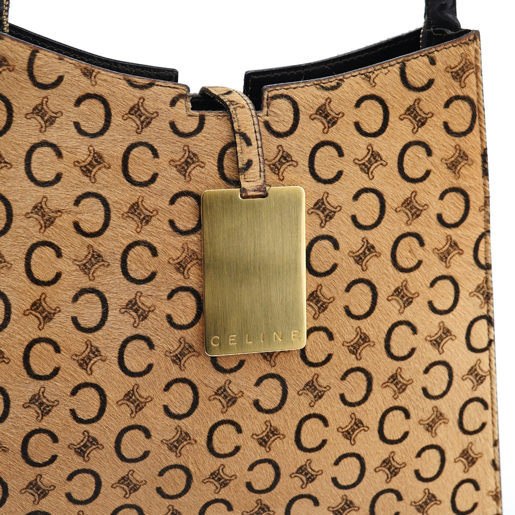 Camel Pony Hair Macadam Tote Bag