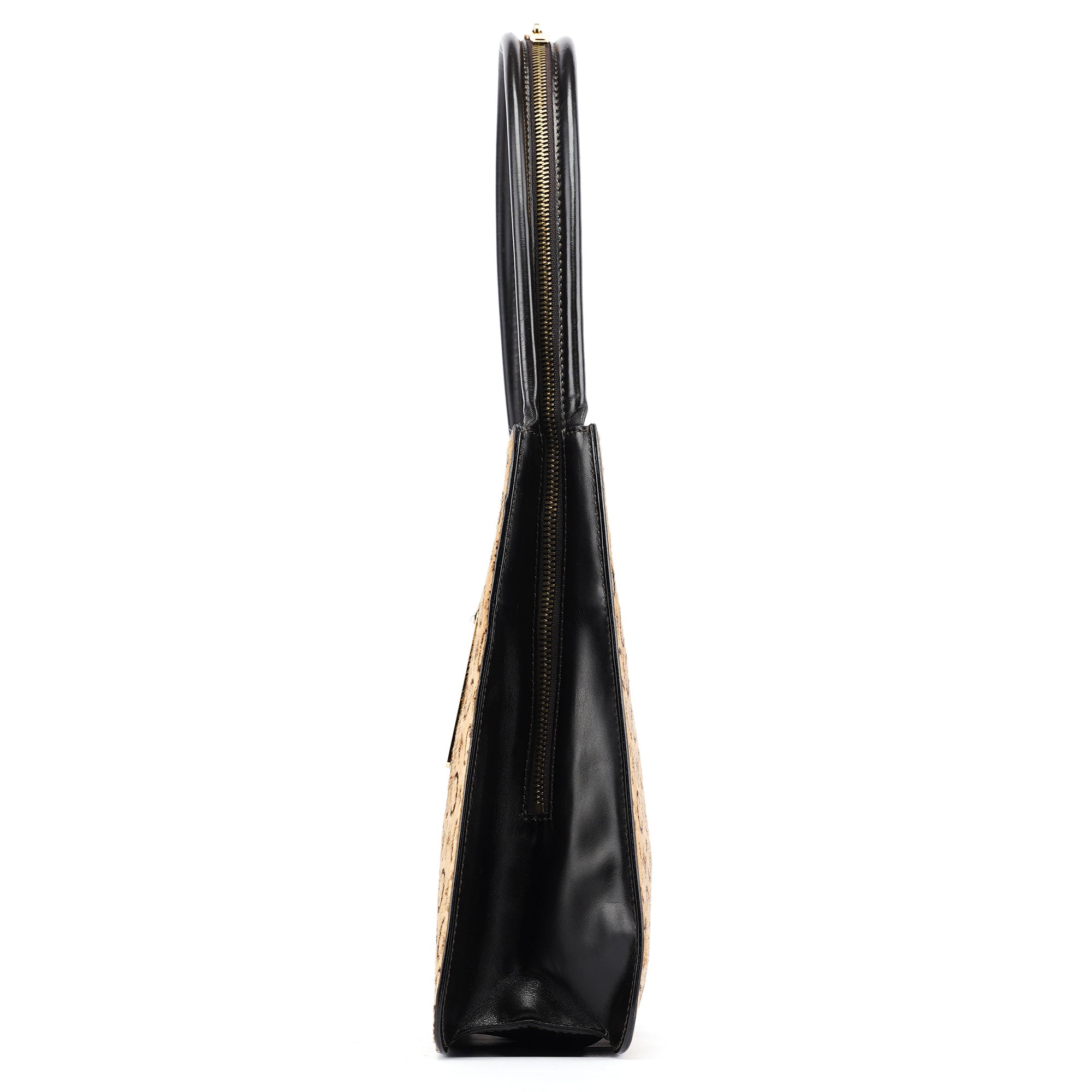 Camel Pony Hair Macadam Tote Bag