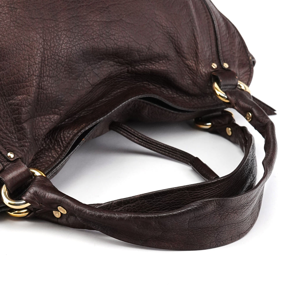 Dark Brown Leather Bittersweet Shoulder Bag
