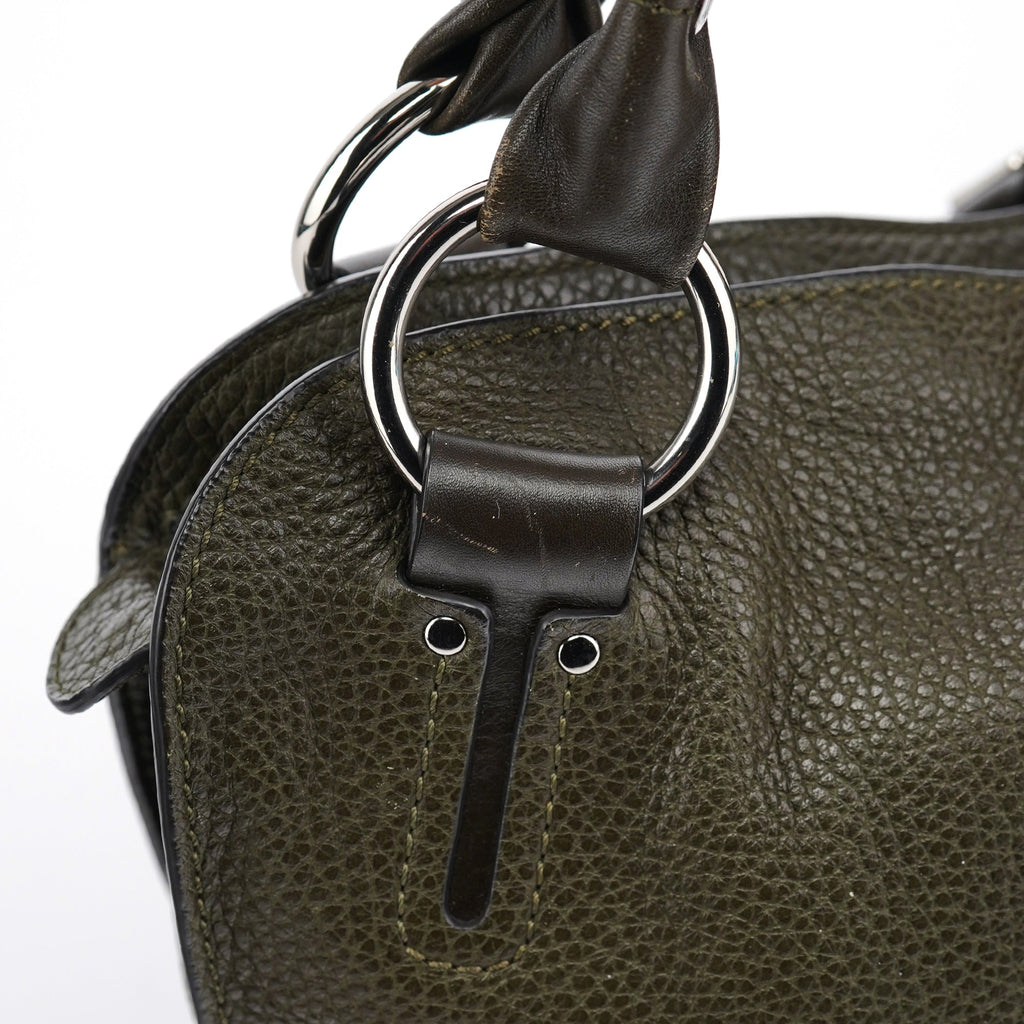 Dark Green Leather Bittersweet Shoulder Bag