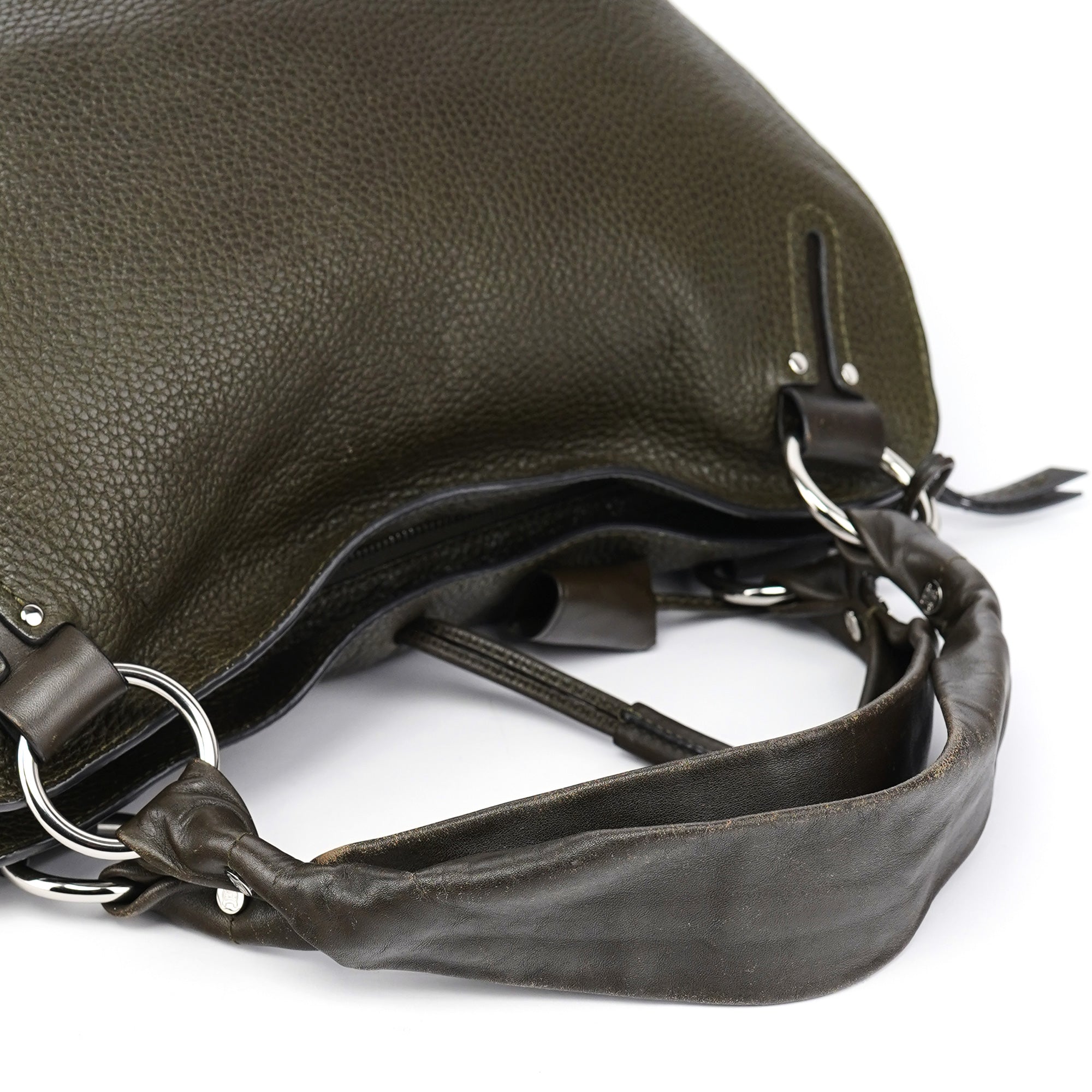 Dark Green Leather Bittersweet Shoulder Bag