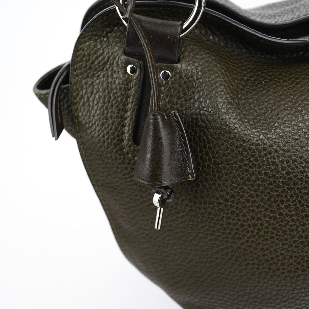 Dark Green Leather Bittersweet Shoulder Bag