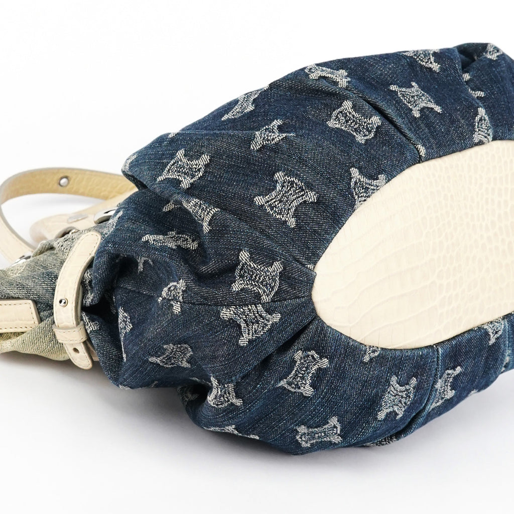 Gradient Monogram Denim Pillow 2-Way Bag