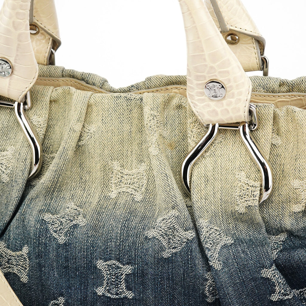 Gradient Monogram Denim Pillow 2-Way Bag