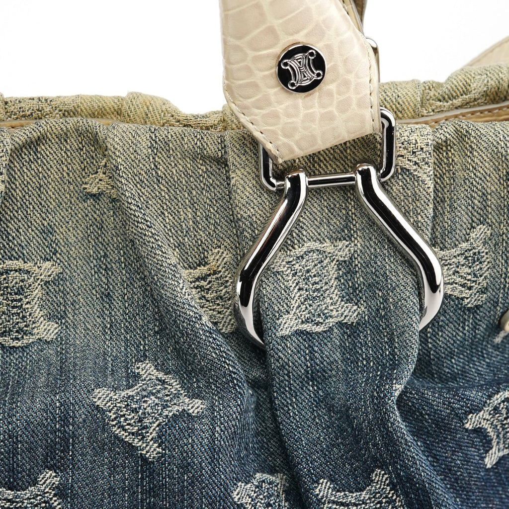 Gradient Monogram Denim Pillow 2-Way Bag