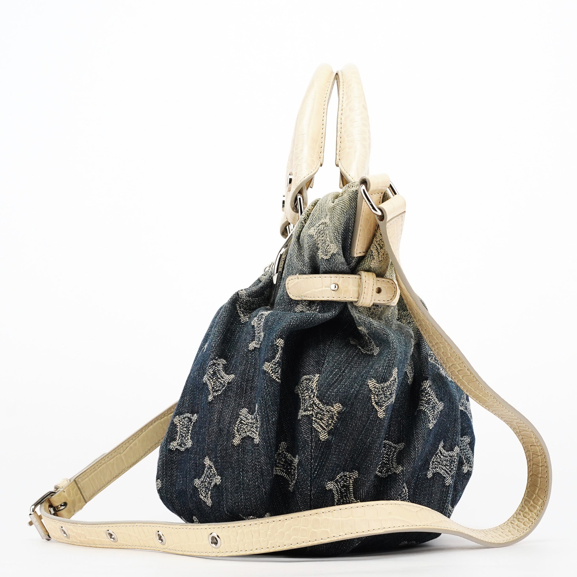 Gradient Monogram Denim Pillow 2-Way Bag
