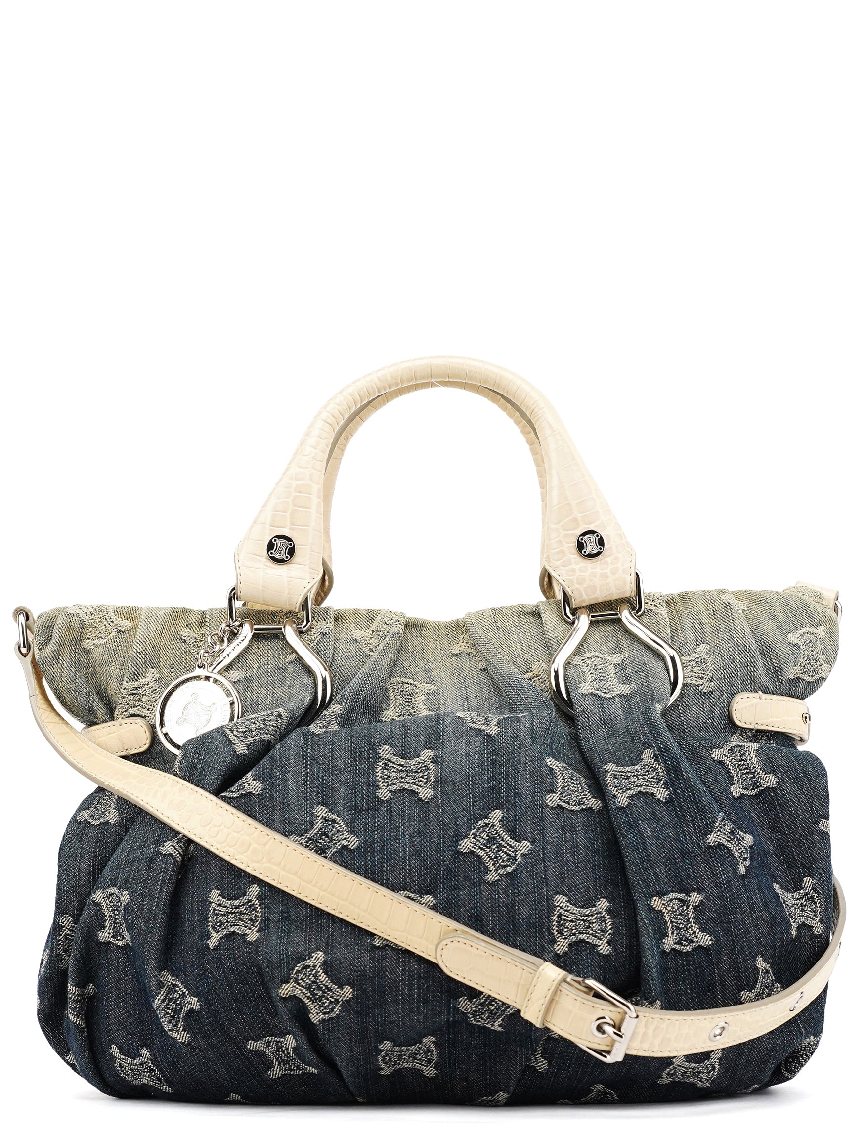 Gradient Monogram Denim Pillow 2-Way Bag