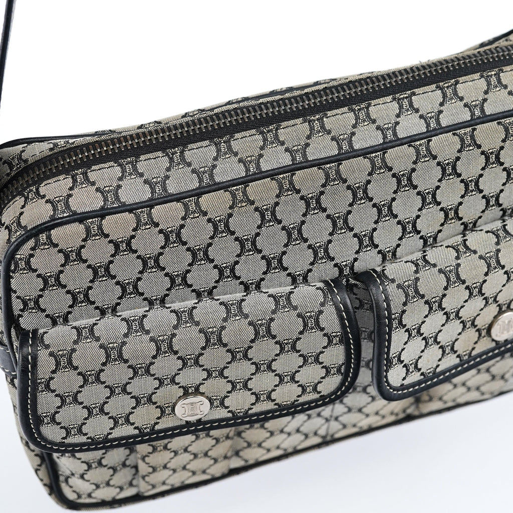 Grey Macadam Crossbody Bag