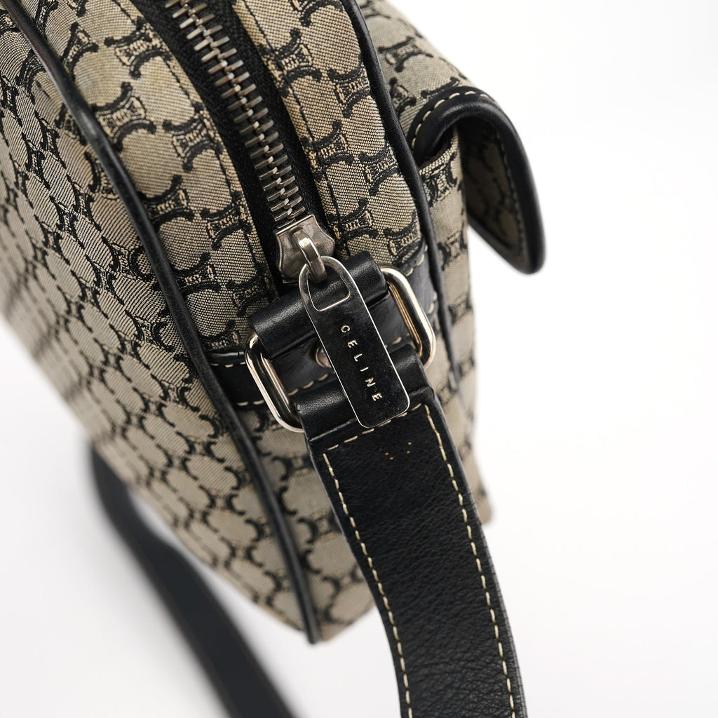 Grey Macadam Crossbody Bag