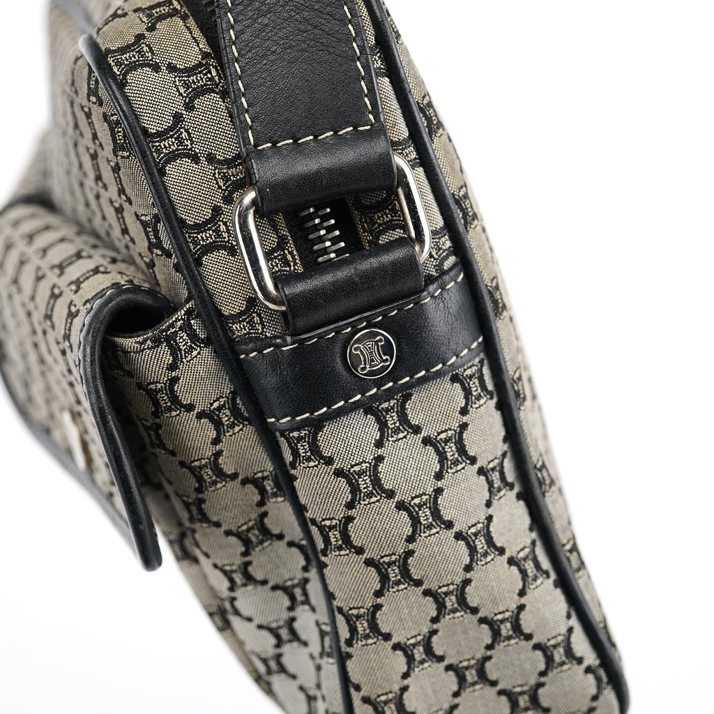 Grey Macadam Crossbody Bag