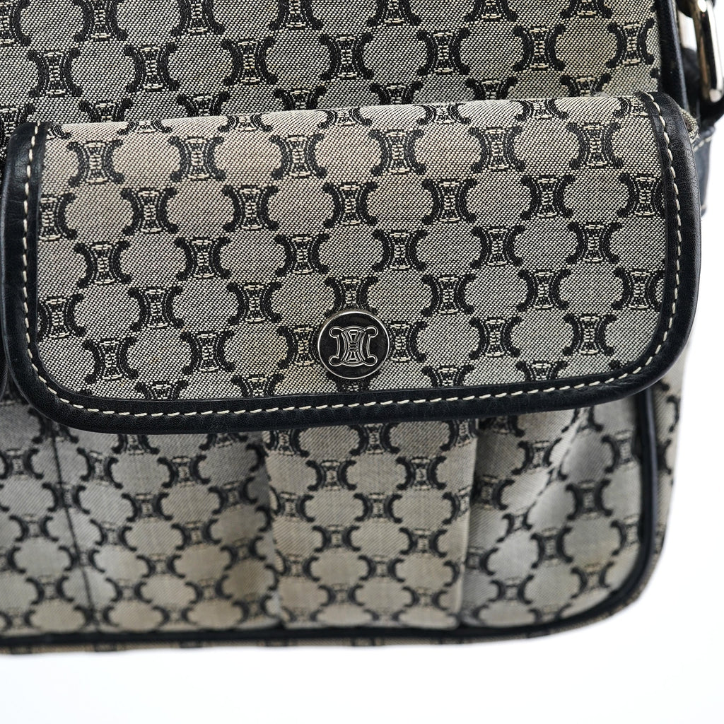 Grey Macadam Crossbody Bag