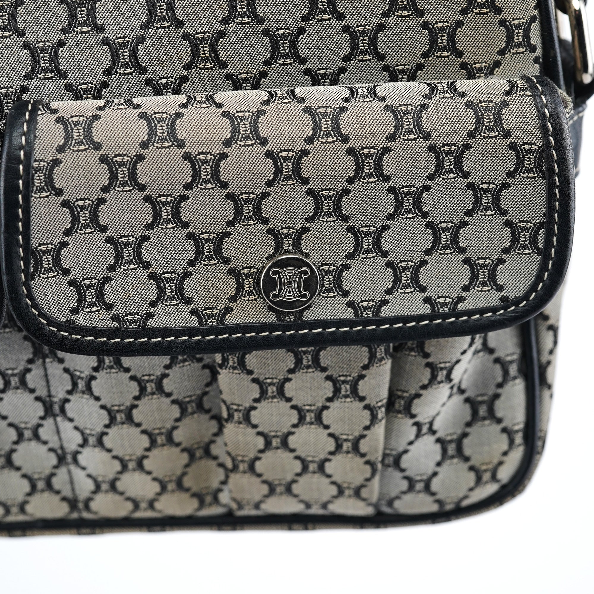 Grey Macadam Crossbody Bag