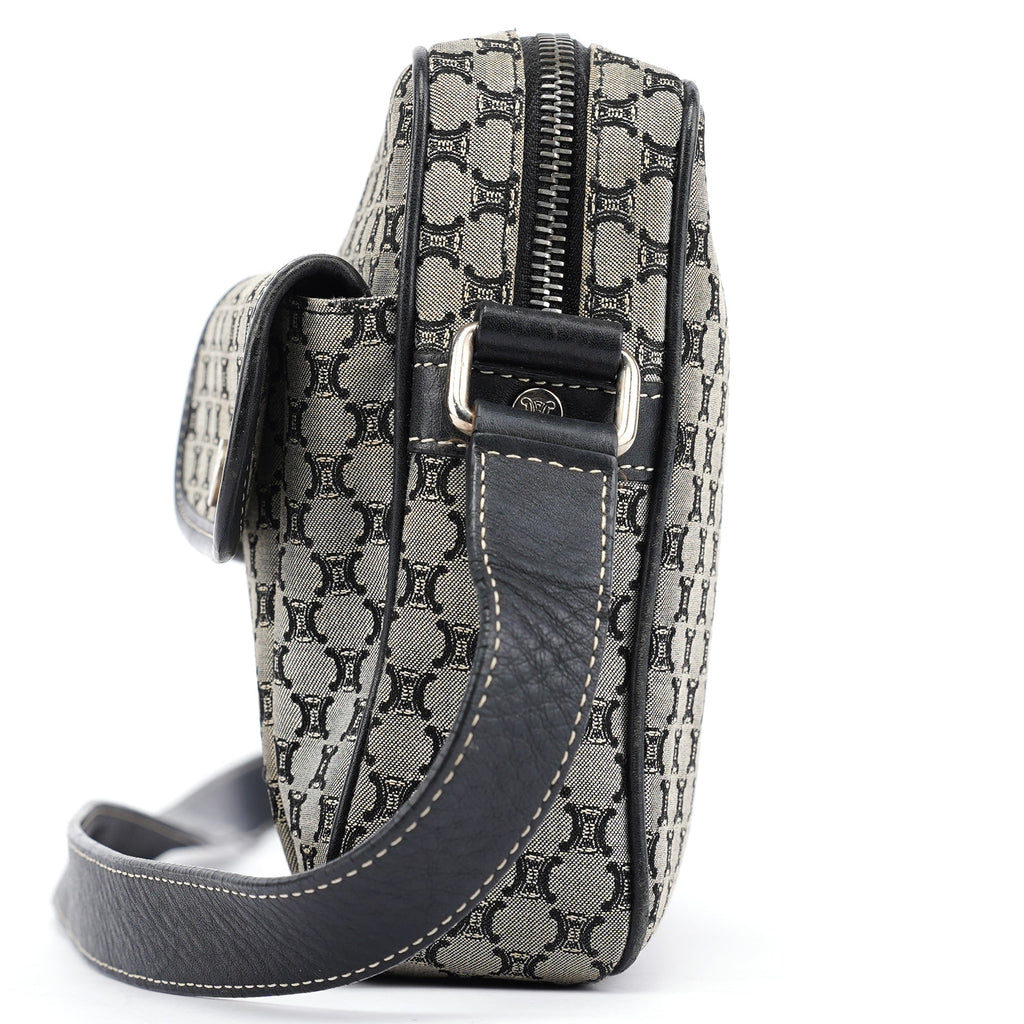 Grey Macadam Crossbody Bag