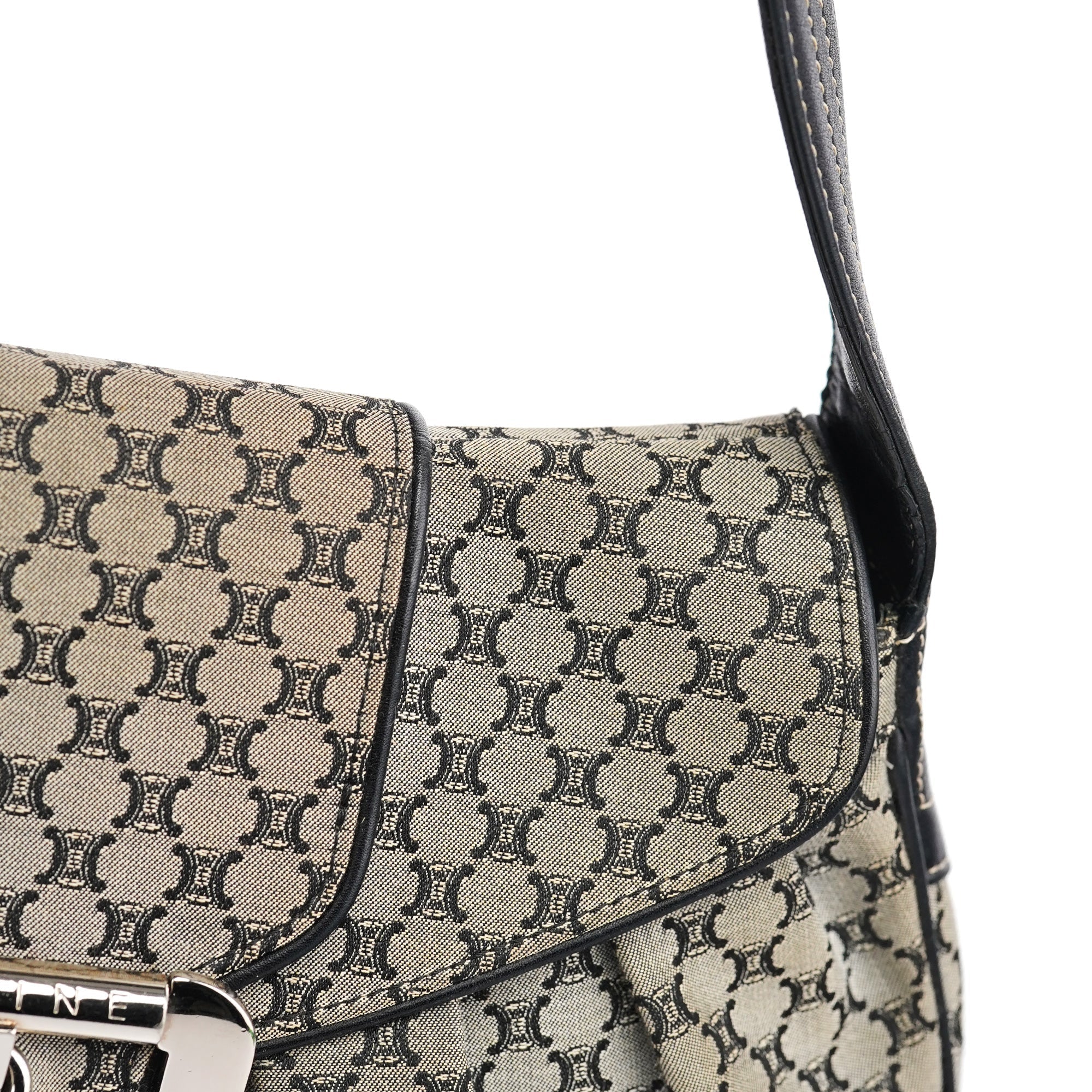 Grey Macadam Monogram Shoulder Bag