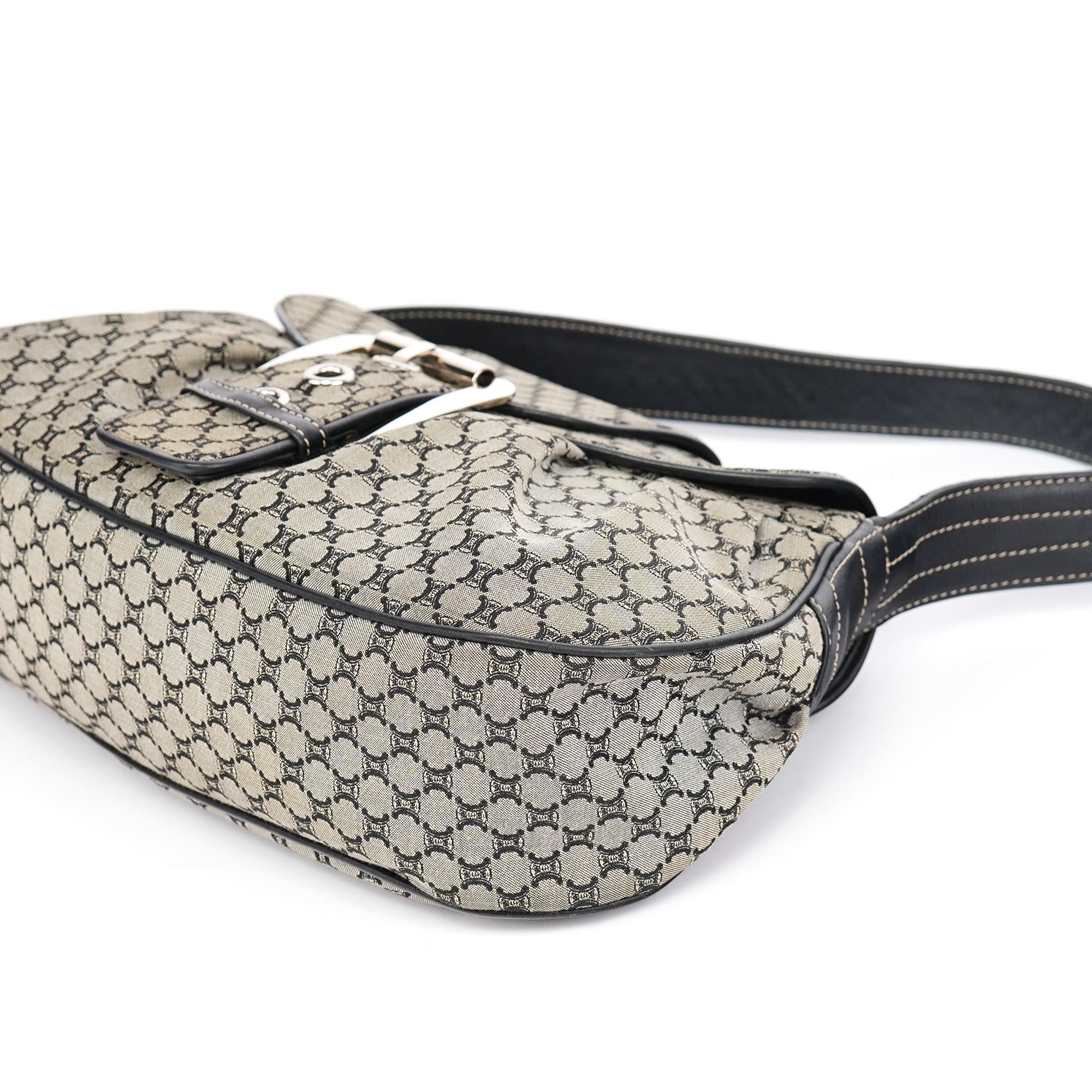 Grey Macadam Monogram Shoulder Bag