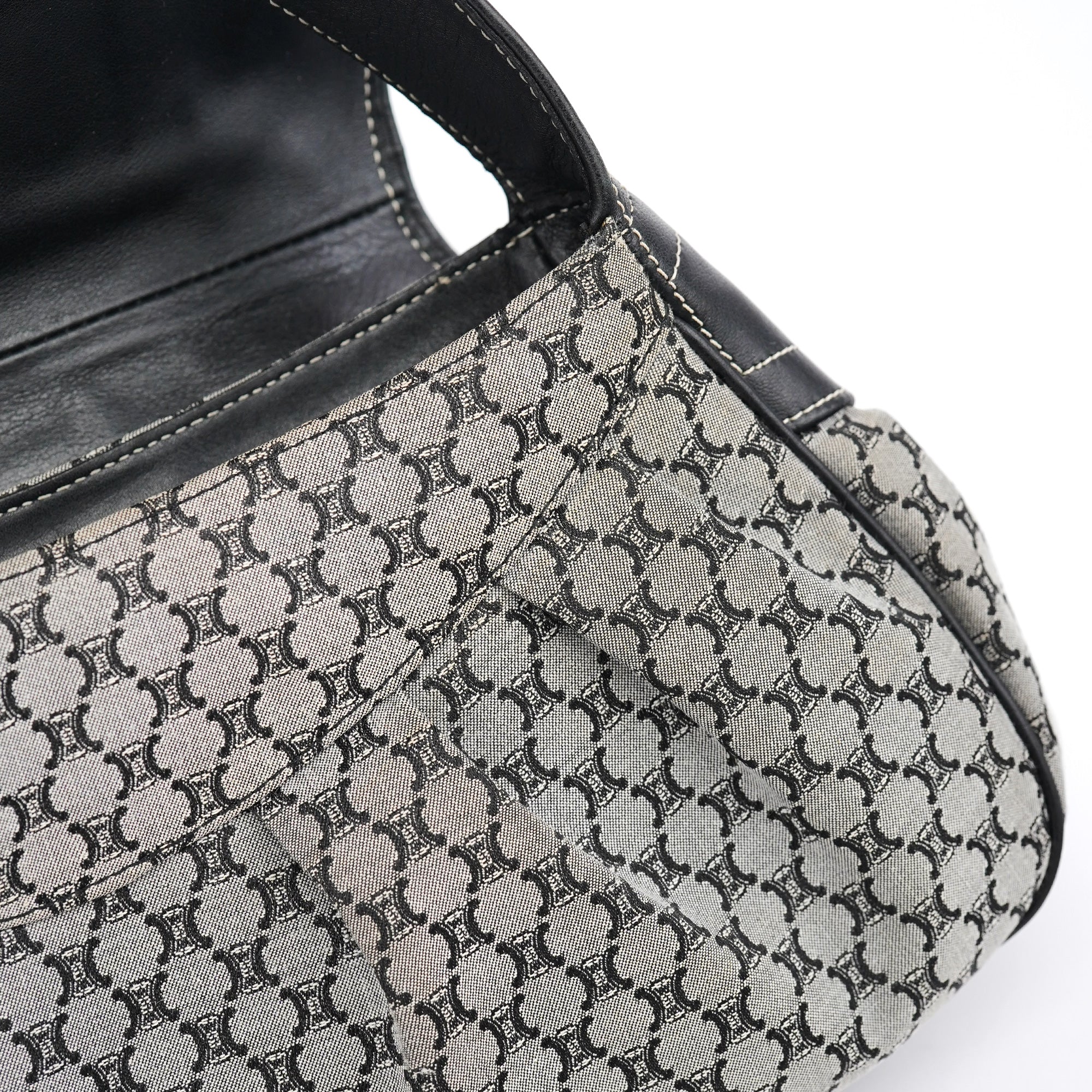Grey Macadam Monogram Shoulder Bag
