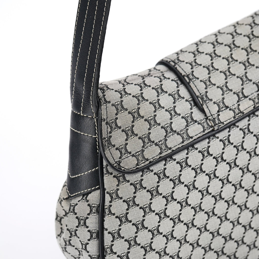Grey Macadam Monogram Shoulder Bag