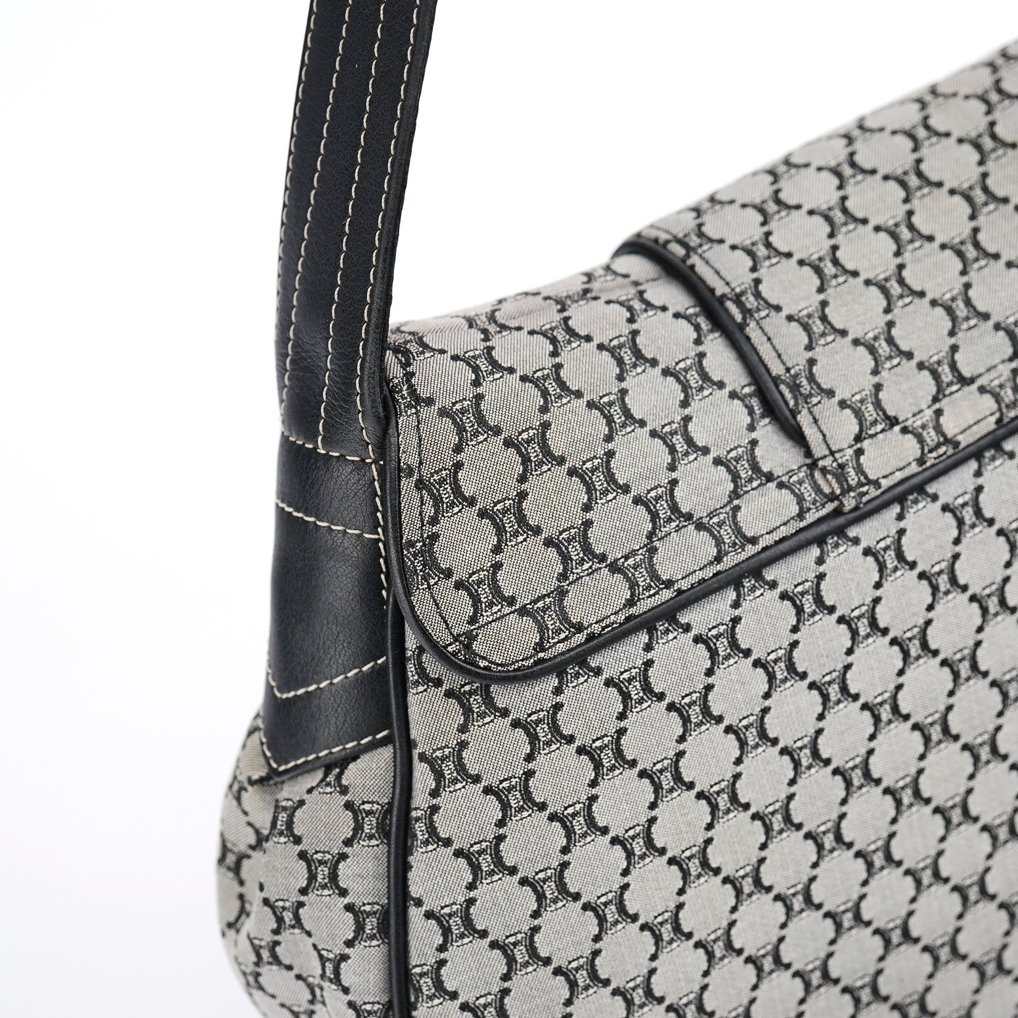 Grey Macadam Monogram Shoulder Bag