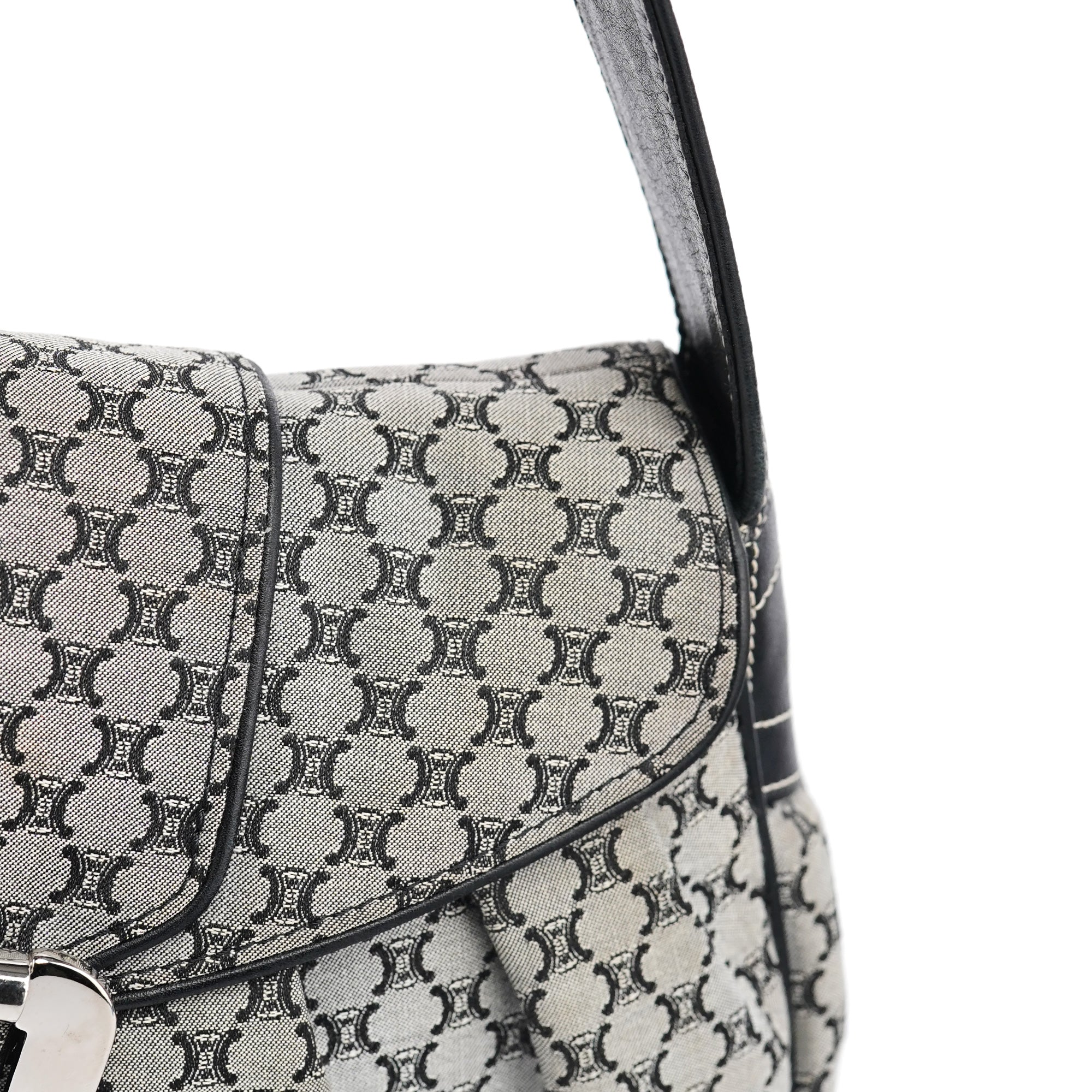Grey Macadam Monogram Shoulder Bag