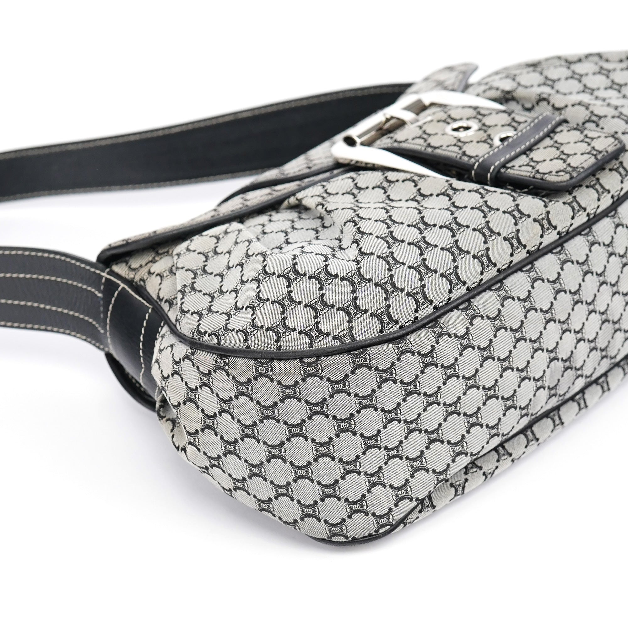 Grey Macadam Monogram Shoulder Bag