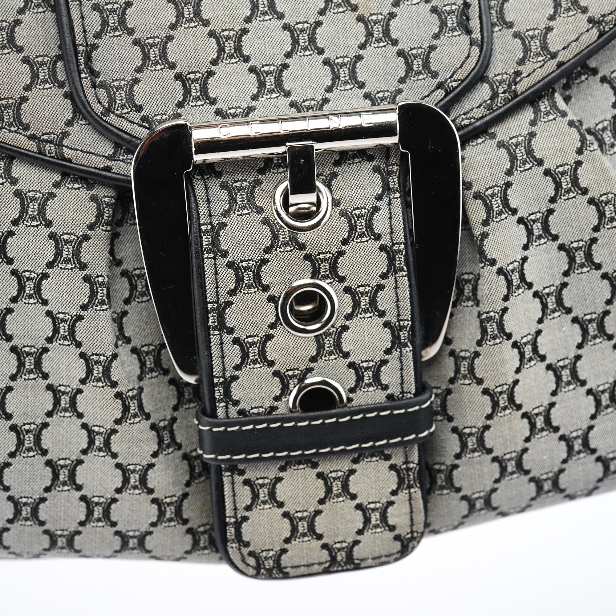 Grey Macadam Monogram Shoulder Bag