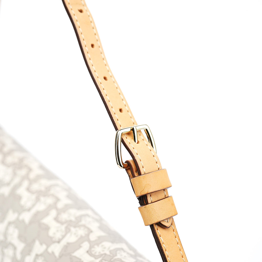 Grey Monogram Leather Shoulder Bag