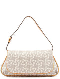 Grey Monogram Leather Shoulder Bag