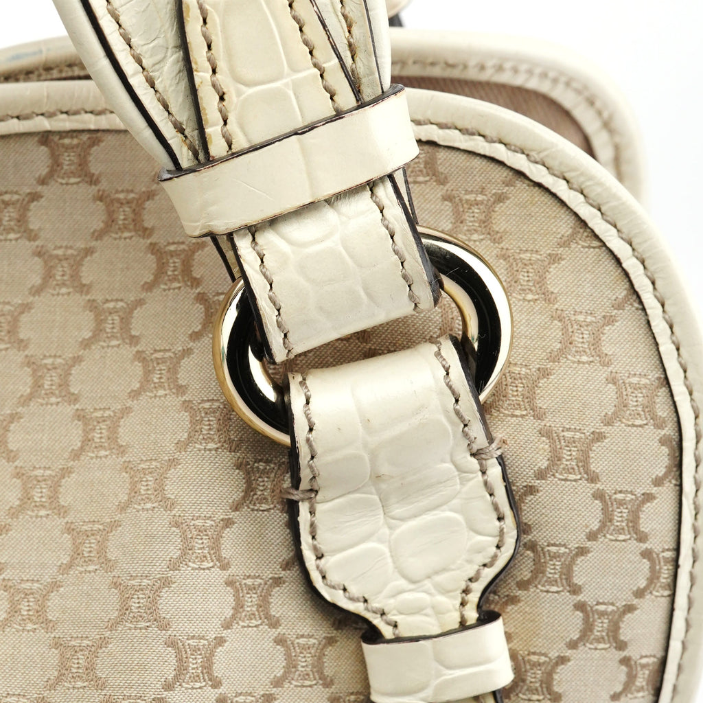 Ivory Canvas Leather Bittersweet Shoulder Bag