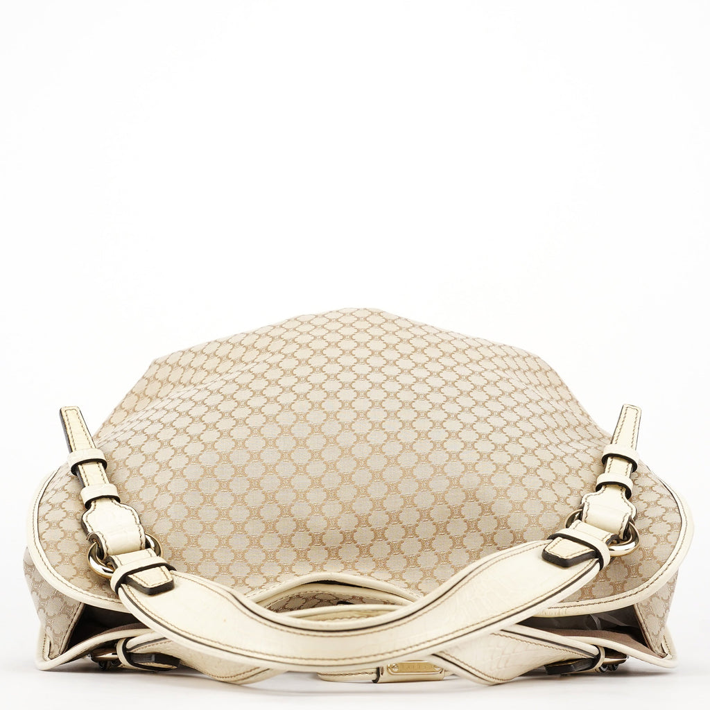 Ivory Canvas Leather Bittersweet Shoulder Bag