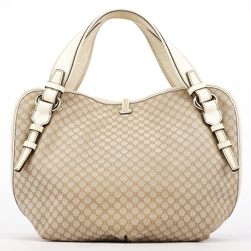 Ivory Canvas Leather Bittersweet Shoulder Bag