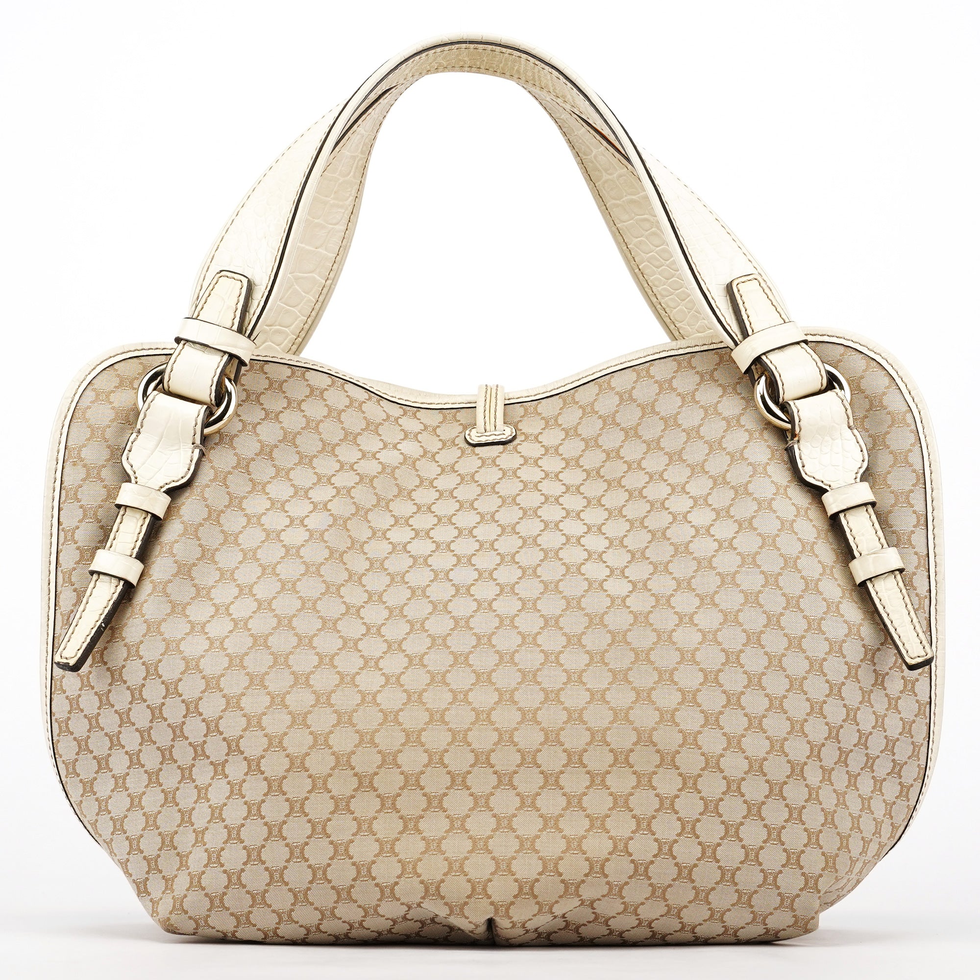 Ivory Canvas Leather Bittersweet Shoulder Bag