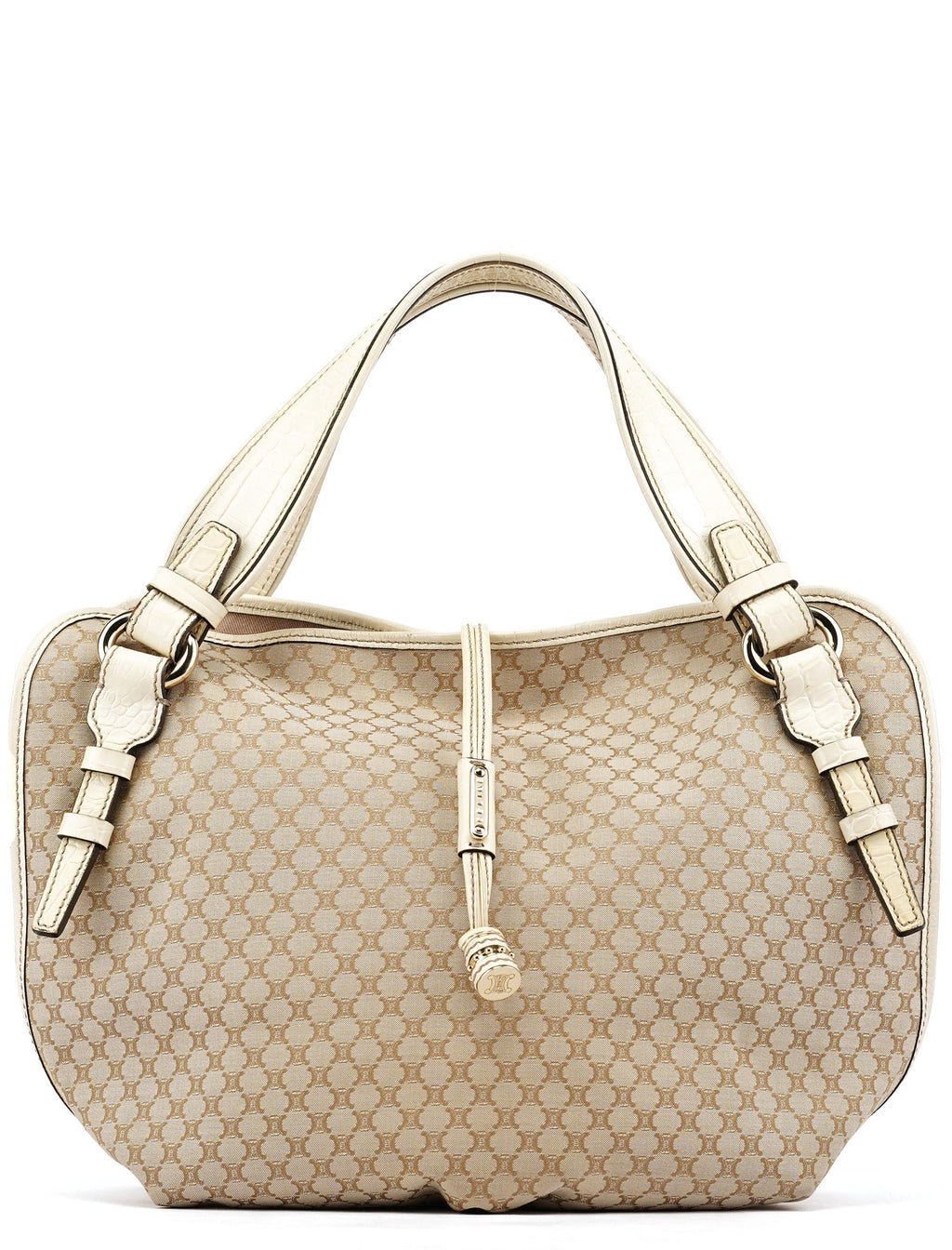 Ivory Canvas Leather Bittersweet Shoulder Bag