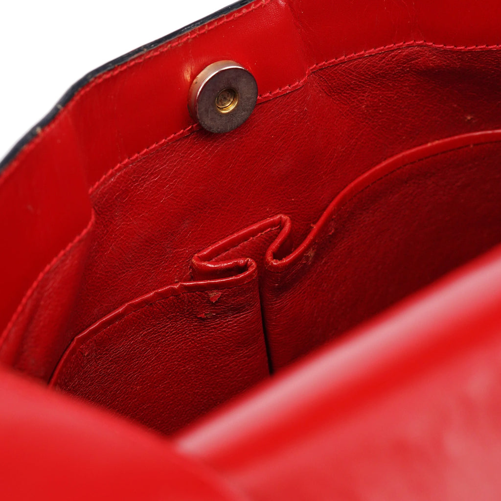 Large Red Leather Shoulder Bag