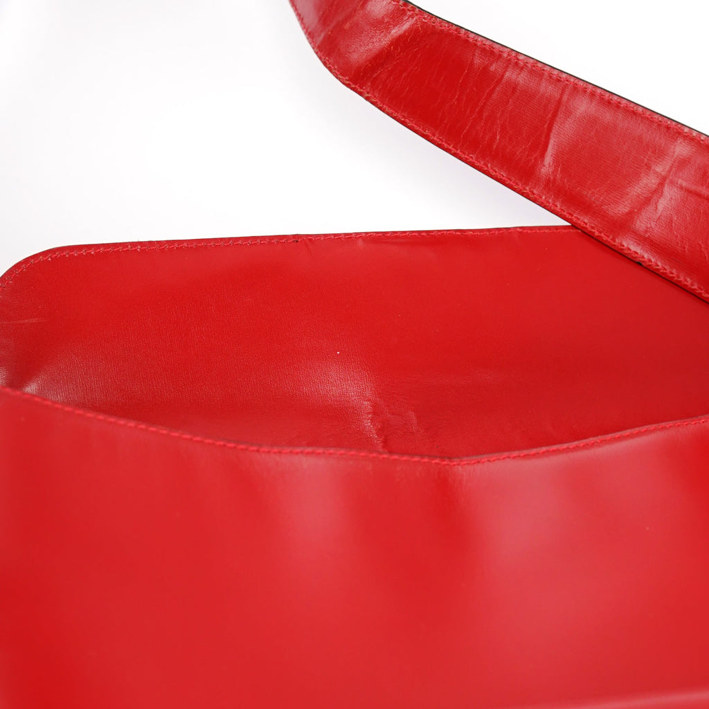 Large Red Leather Shoulder Bag