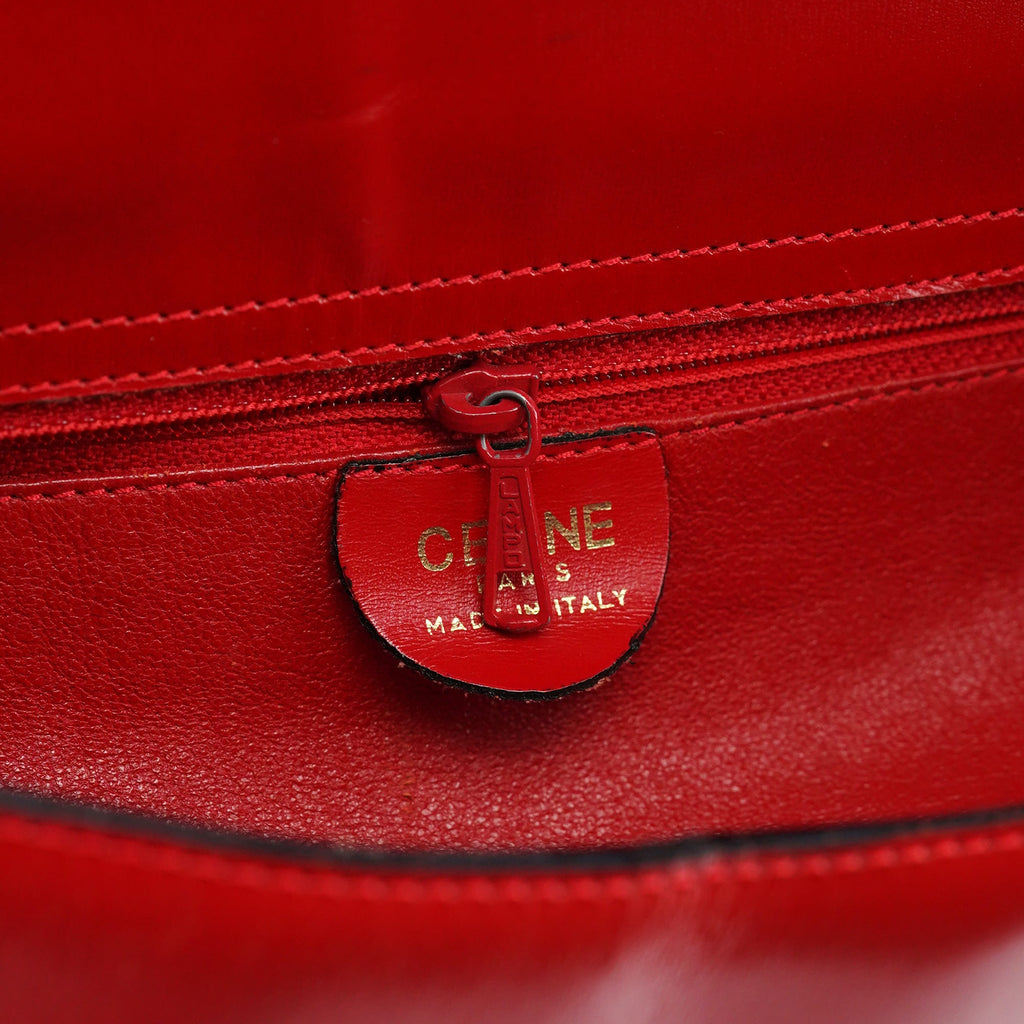 Large Red Leather Shoulder Bag